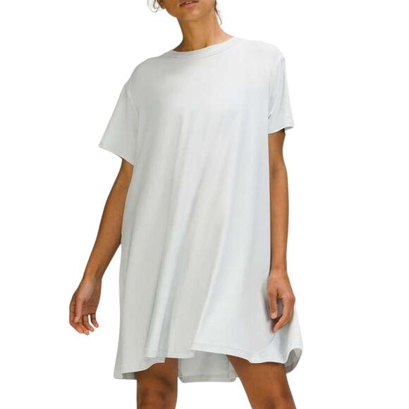 Lululemon All Yours Tee Dress Grey Women's Size 8 New With Tags Condition - Picture 3 of 8